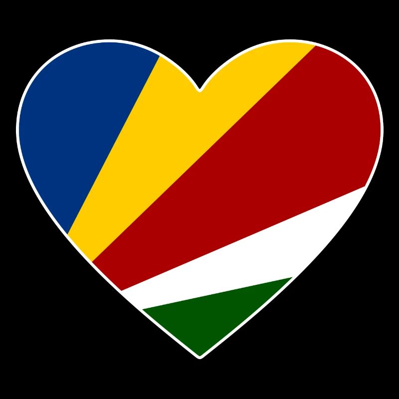Cœur de drapeau des Seychelles