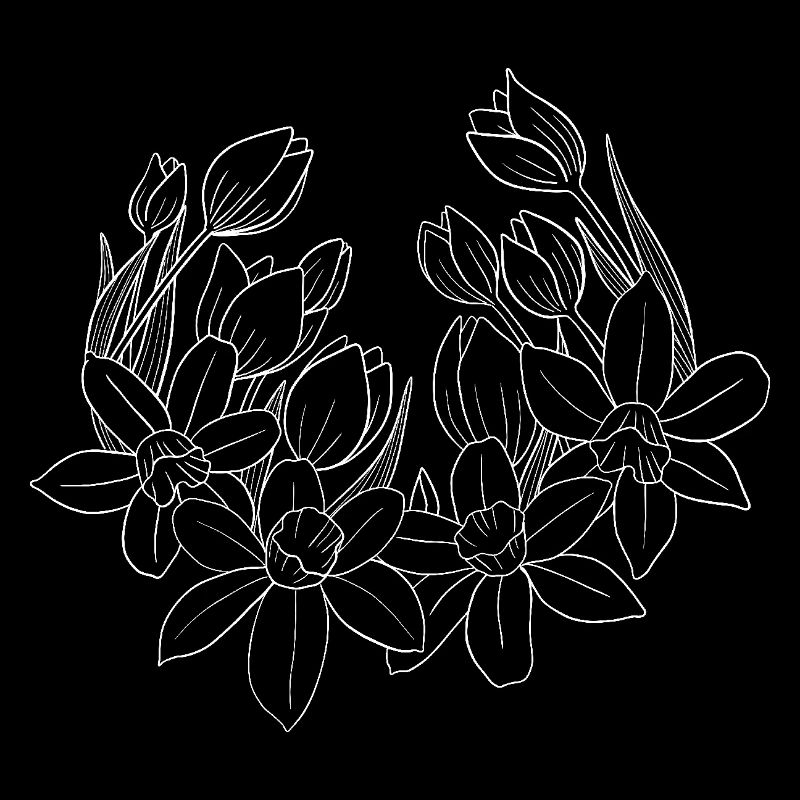 Fleurs printanières blanches