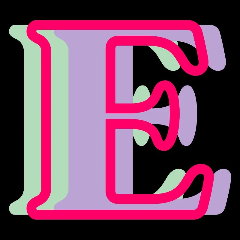 Mehrfarbiger Buchstabe e – originelle Geschenkidee