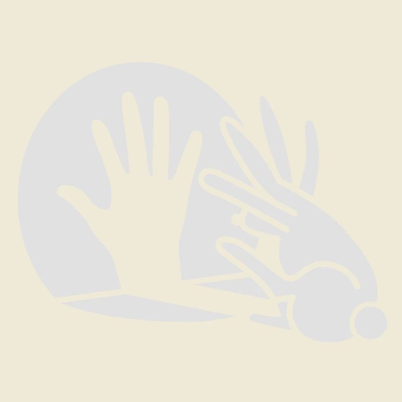 Chinese shadow, hand, rabbit, phosphorescent