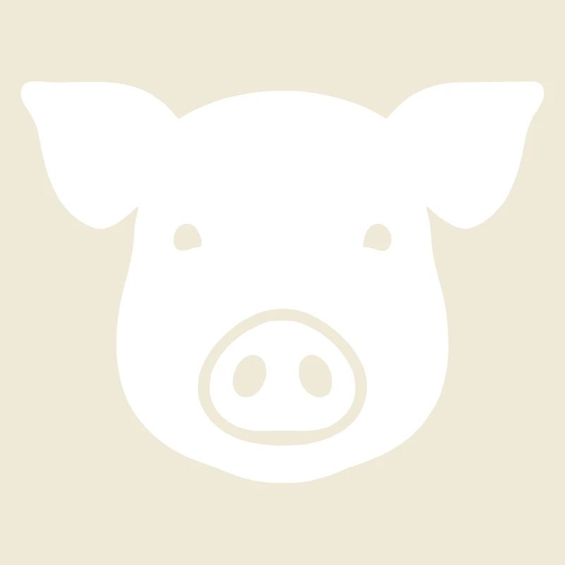 Cute Pig Head Icon Vector