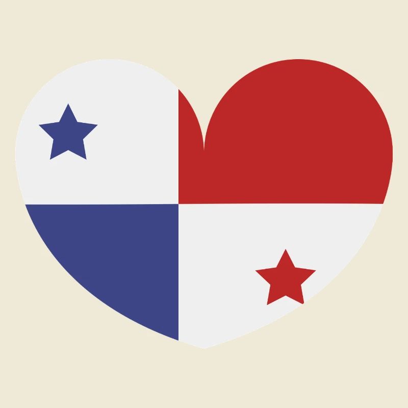 Panama heart flag