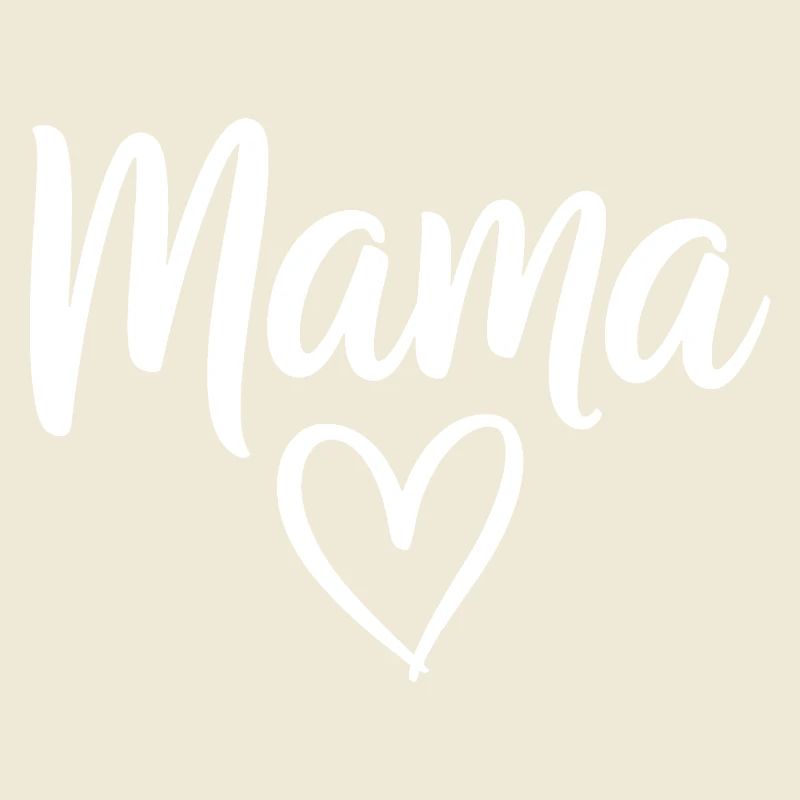 Mama Heart Script Logo