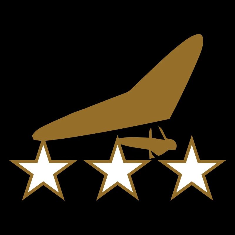 Insigne Deltaplane Or et Étoiles
