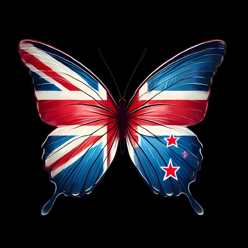 Drapeau de la Nouvelle-Zélande Papillon Design