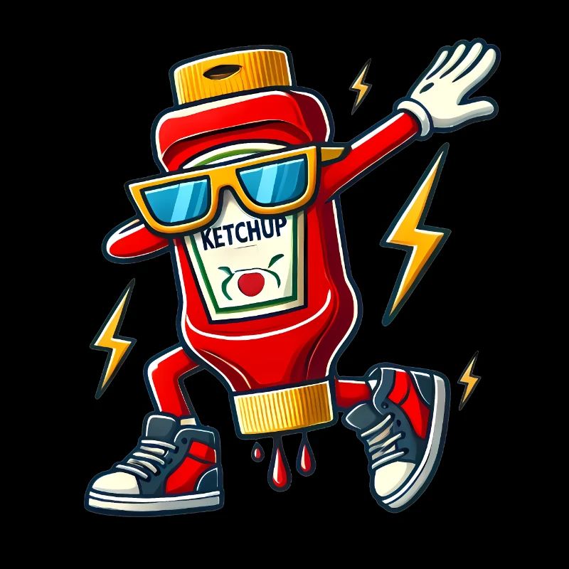 Ketchup Flasche Dab Design