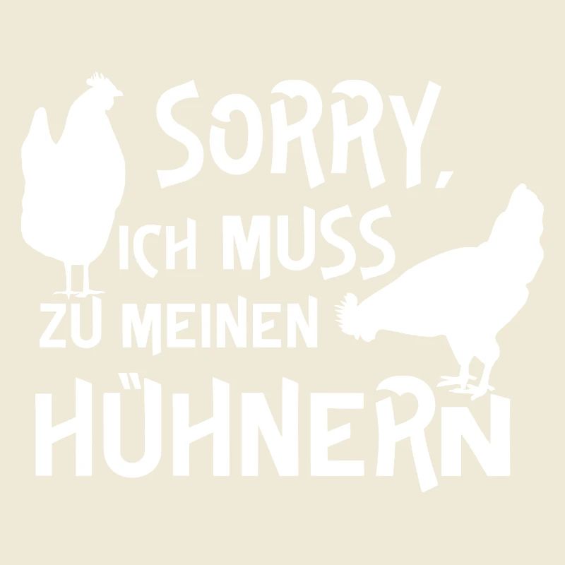 Humorous chicken design with text