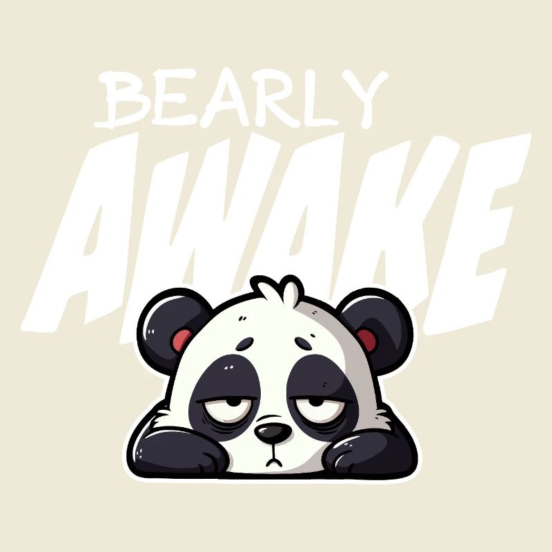 Sleeping Panda Barely Awake