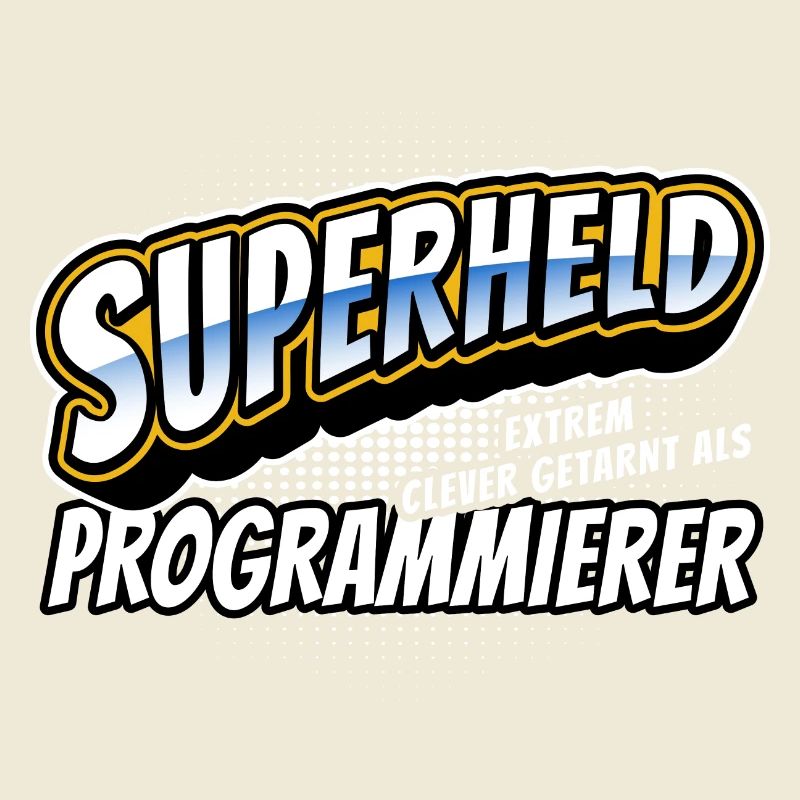 Superheld, clever getarnt als Programmierer