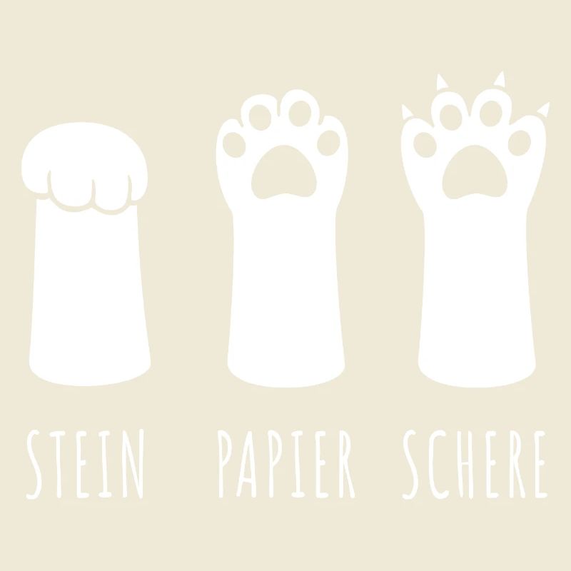 Stein Papier Schere - Katzenpfote