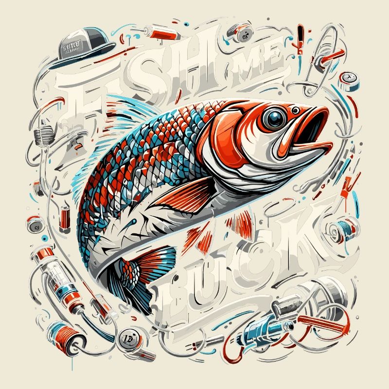 Fisch mir Glück Angeln Geschenk