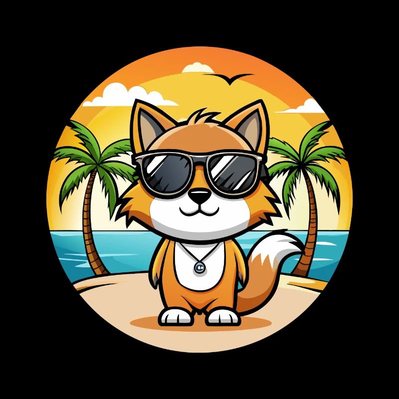 Lunettes de soleil Foldex Cat Breed Cartoon Beach
