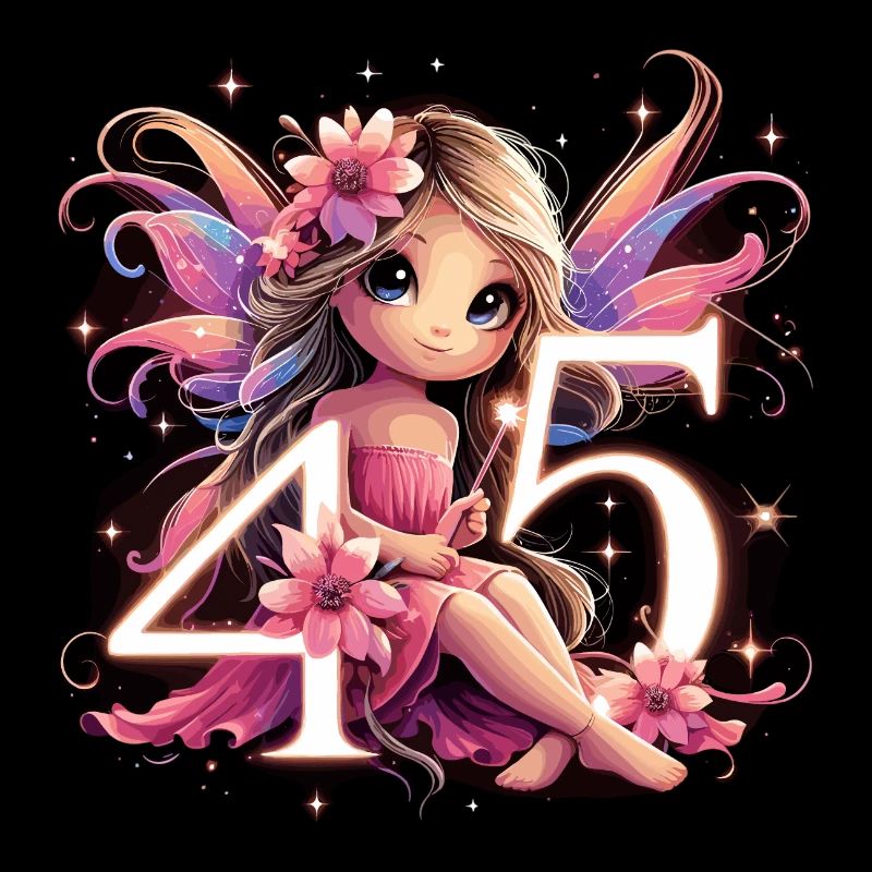 45 Jahre Fee Elfe Geburtstag Jubiläum Geschenk