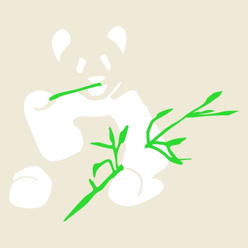 Panda with bamboo