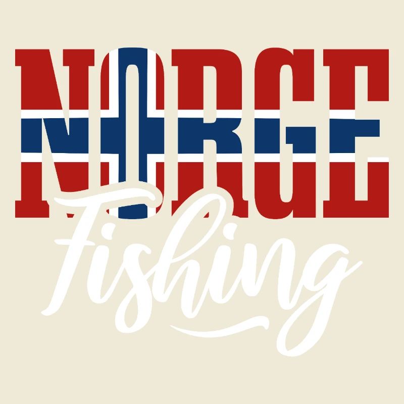 Drapeau de pêche Norge - Cadeau de pêcheur norvégien