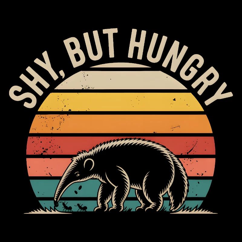Timide, mais affamée | Fourmilier rétro