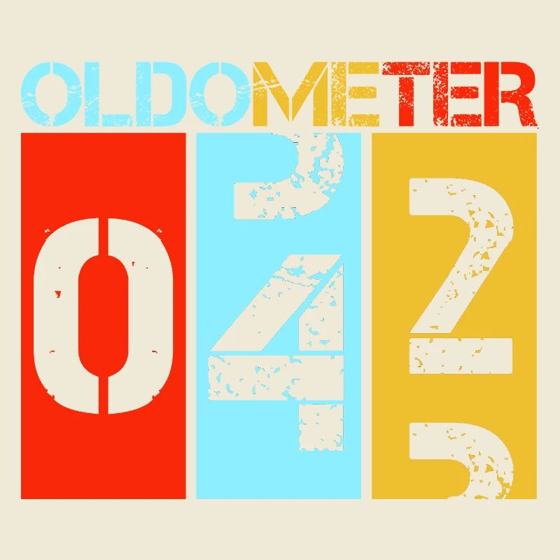 Oldometer 42 Rétro Vintage 42 Design pour le 42e anniversaire