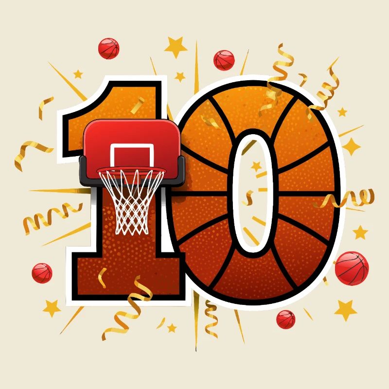 Garçon de basket pour ses 10 ans