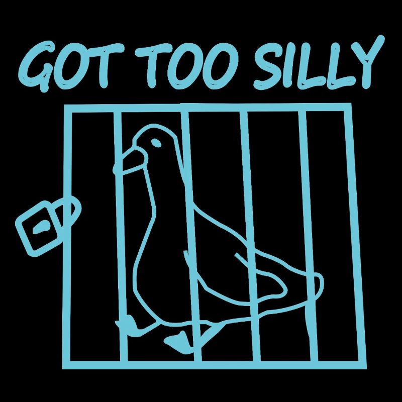 Vogel im Käfig mit dem Text Wurde zu dumm