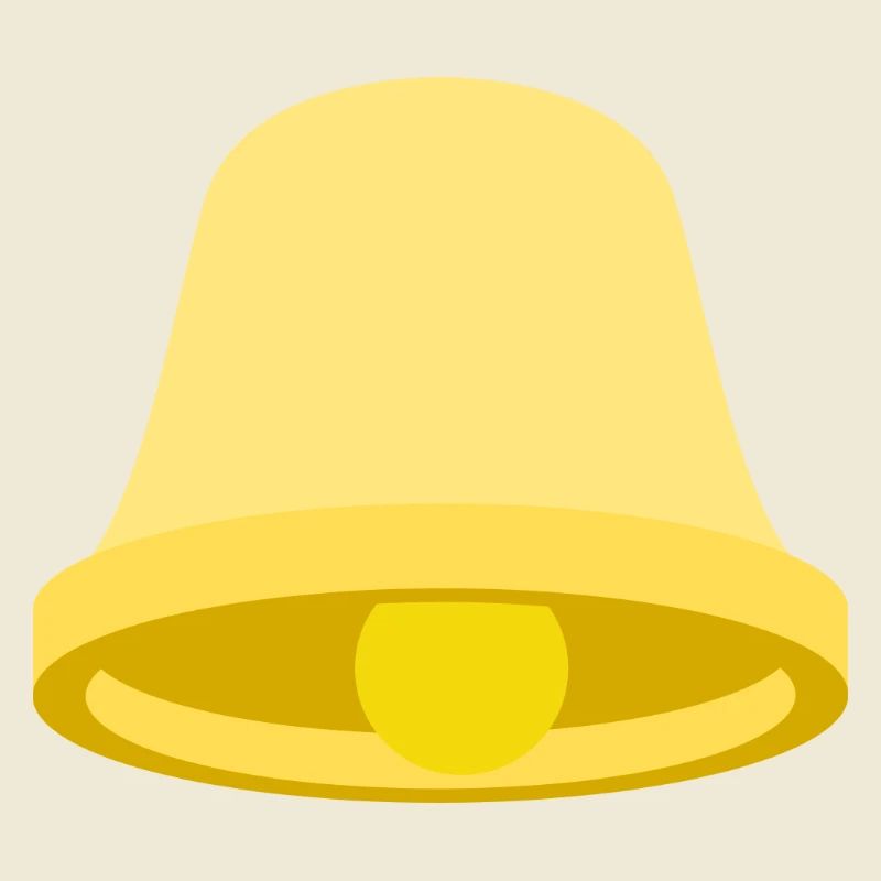 Gelbe Glocke Icon – Minimal