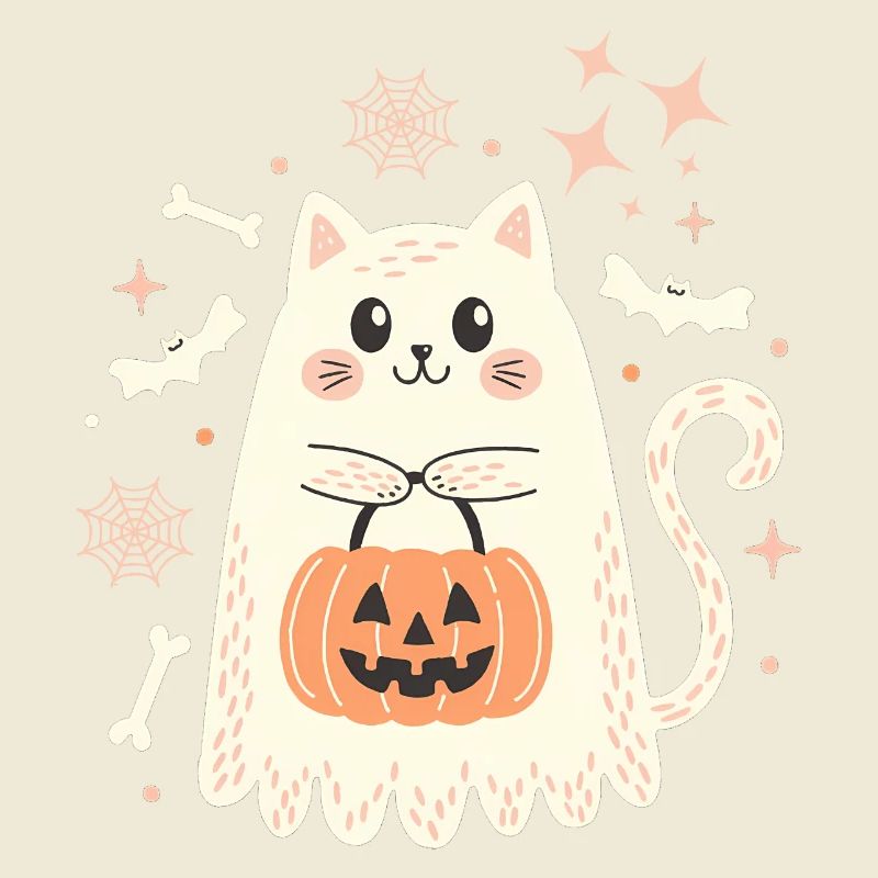 Halloween Ghost Cat