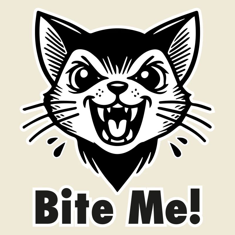 Chat vampire gothique - « Mordez-moi ! » Concevoir