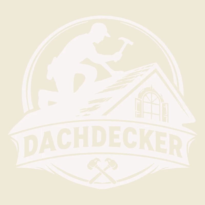 Dachdecker Handwerk Logo Motiv