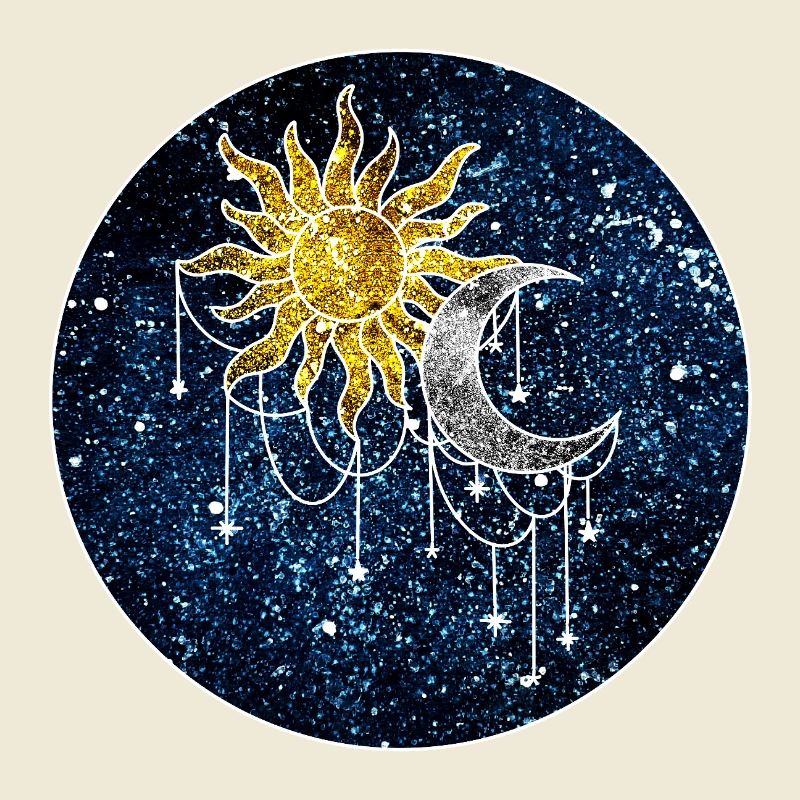 Kosmische Sonne und Mond