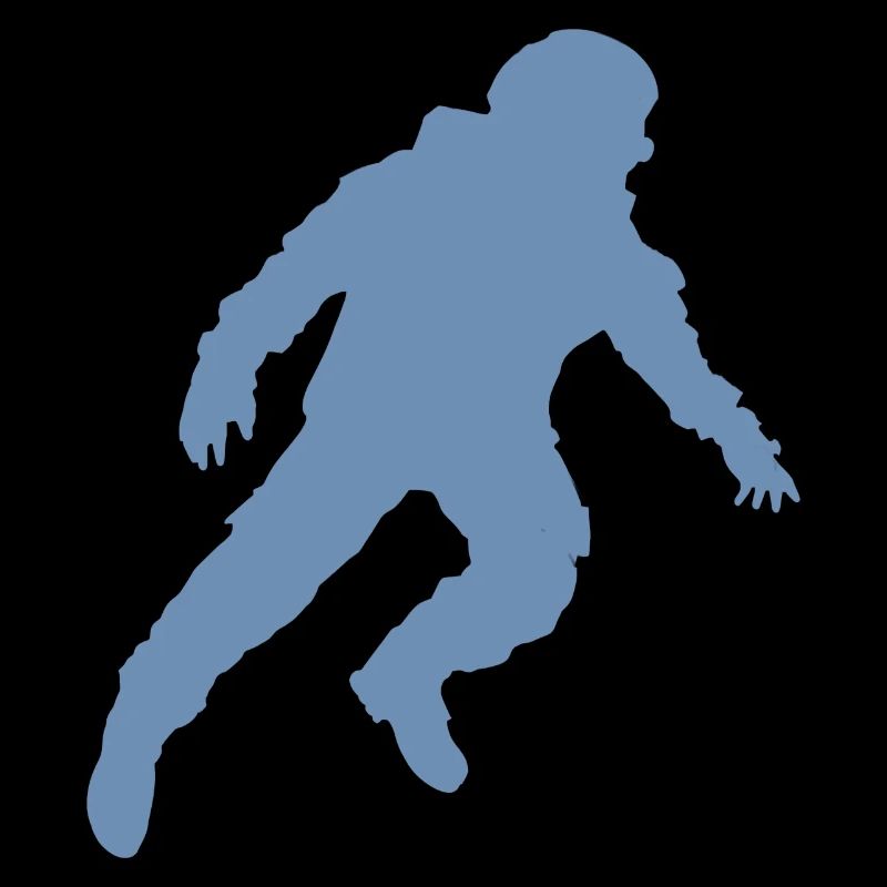 Schwebender Astronaut Silhouette Schwerelosigkeit