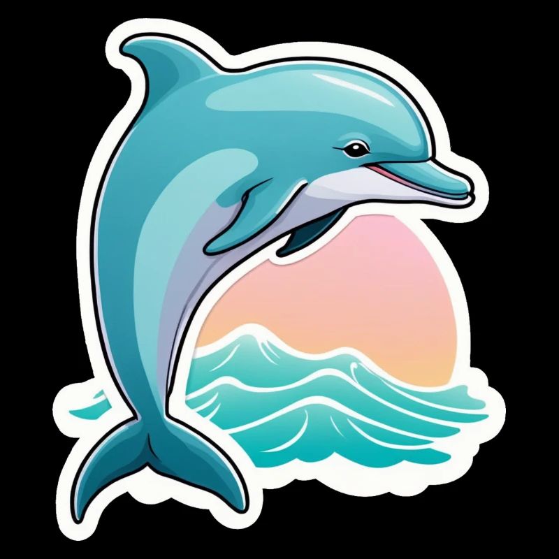 Dolphin jumping sunrise