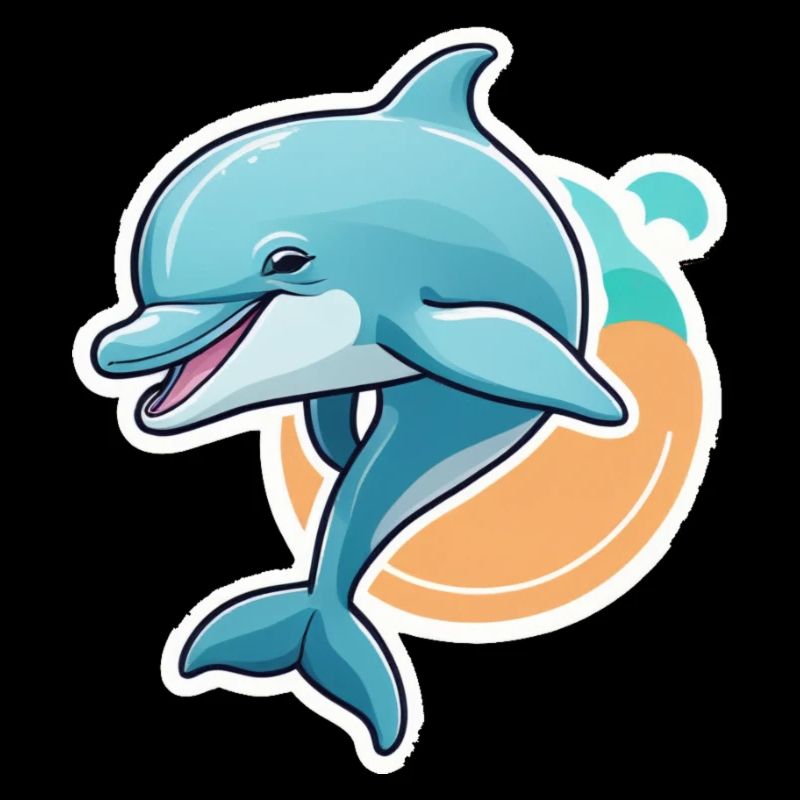 Delfin glücklich springen