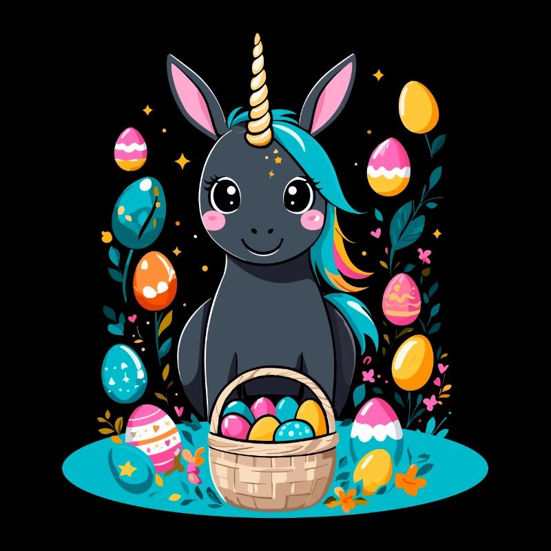 Funny Unicorn Easter Bunny Cute Easter Unicorn