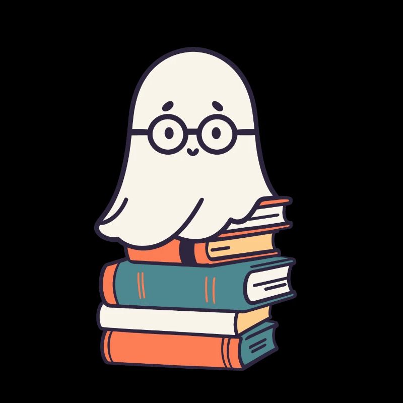 Reading Halloween Ghost Little Books Ghost
