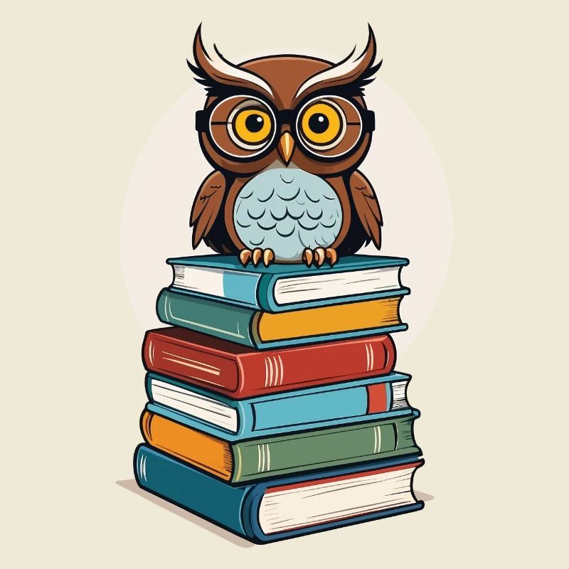 Bücher Eule Eulen Liebhaber Süße Buch Illustration
