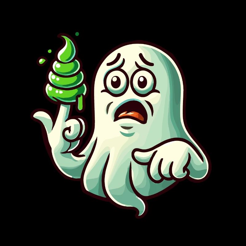 Lustiger Popel Geist Retro Cartoon Stil Booger