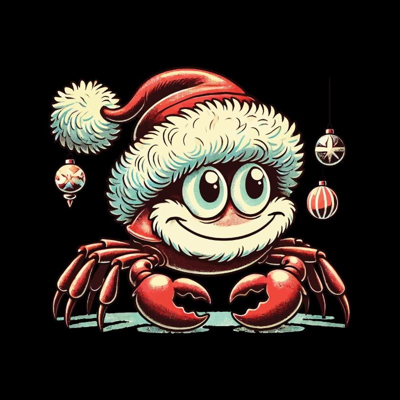 Crabe de Noël avec chapeau