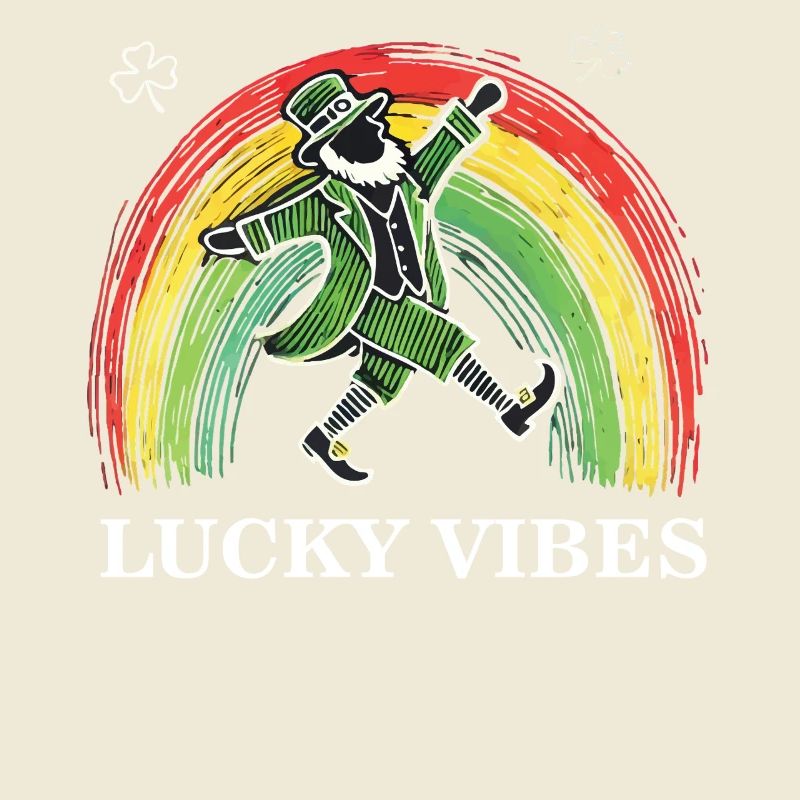Happy Vibes St. Patrick's Day Rainbow