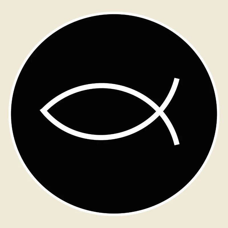 Jesus fish white Ichthys fish fish