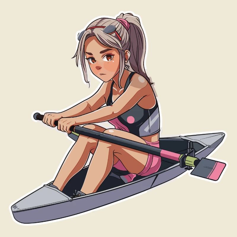 Ruderer Mädchen Grafik