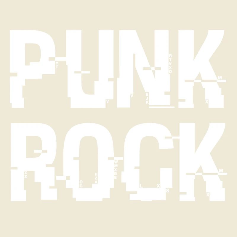 Typographie dégradée du punk rock