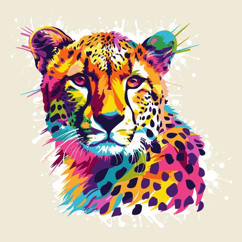 Gepard Leopard Graffiti
