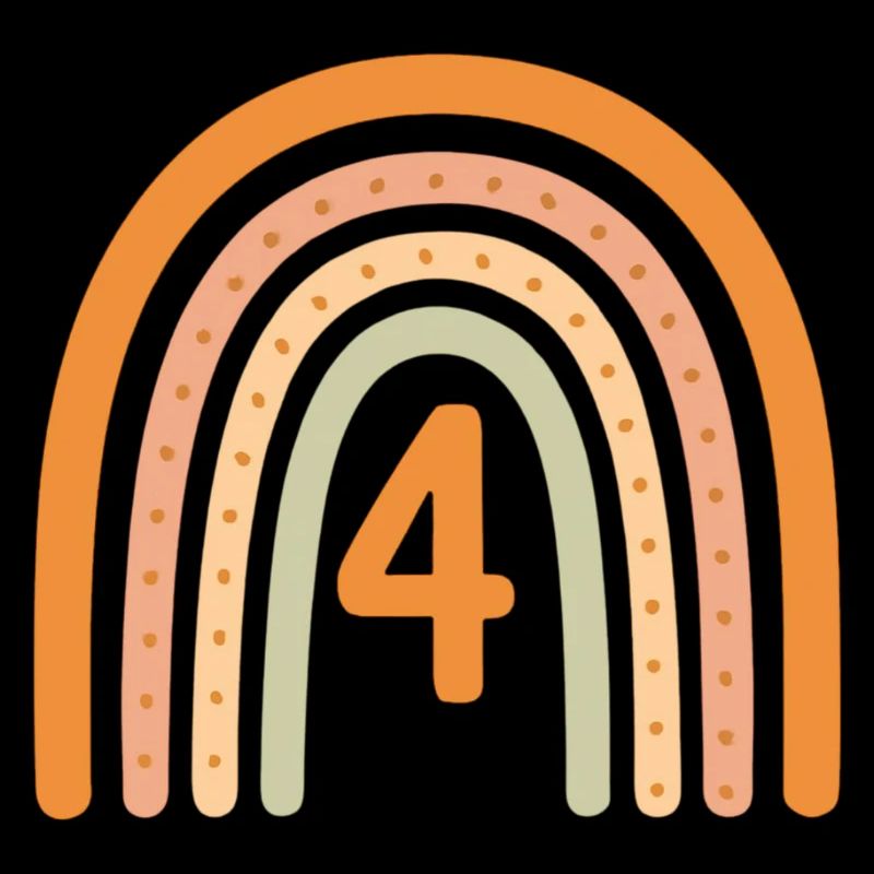 Vierter Geburtstag Regenbogen