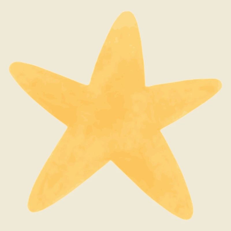 Étoile dorée à l’aquarelle