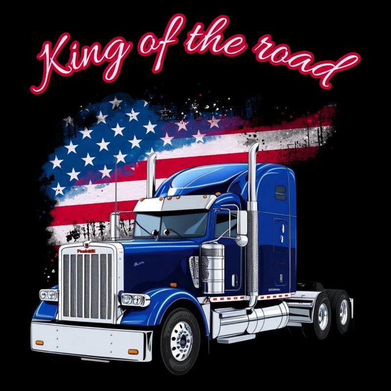 US Truck America con bandiera - Re della strada