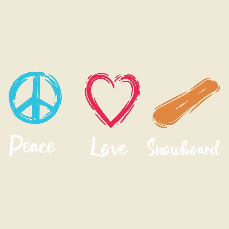 Frieden Liebe Snowboard