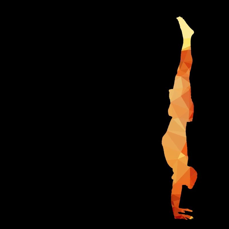Yoga Handstand Polygon Gold