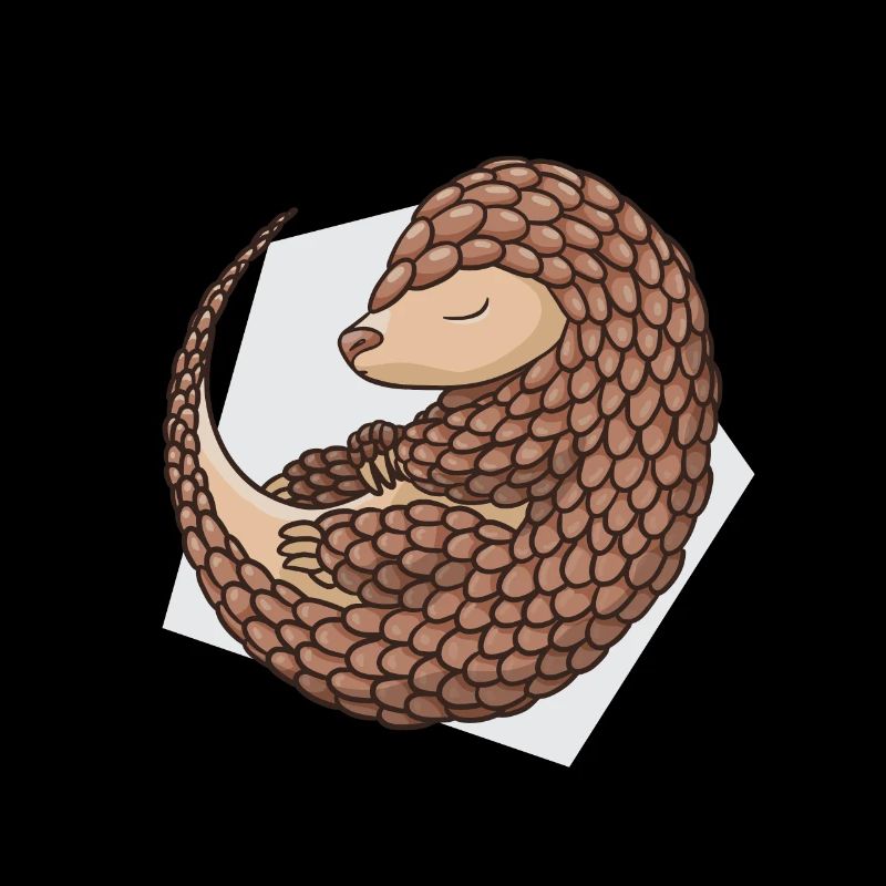 Pangolin verschlafenes Schuppentier süßes Tier