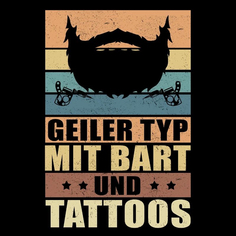 Geiler Typ mit Bart Tattoos Bartträger Geschenk