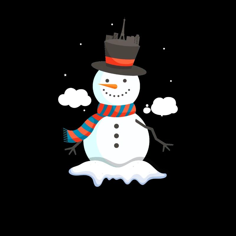 Paris Snowman