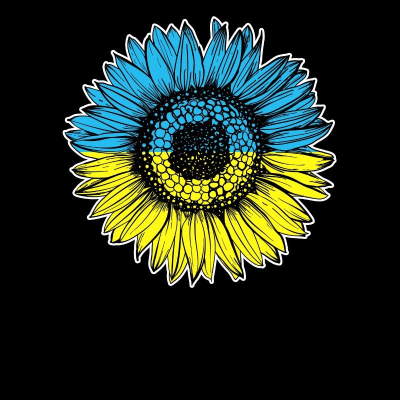 Ukraine Flag Sunflower